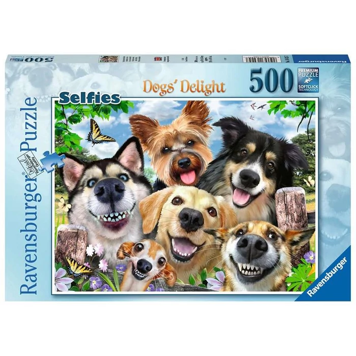 Ravensburger 16425 - Selfies - Boldog kutyák - 500 db-os puzzle