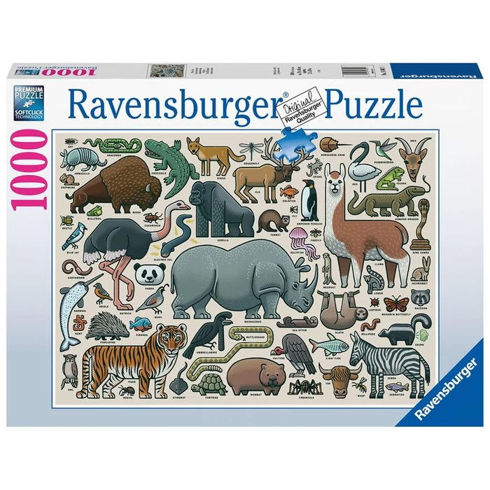 Ravensburger 16807 - Vadállatok - 1000 db-os puzzle