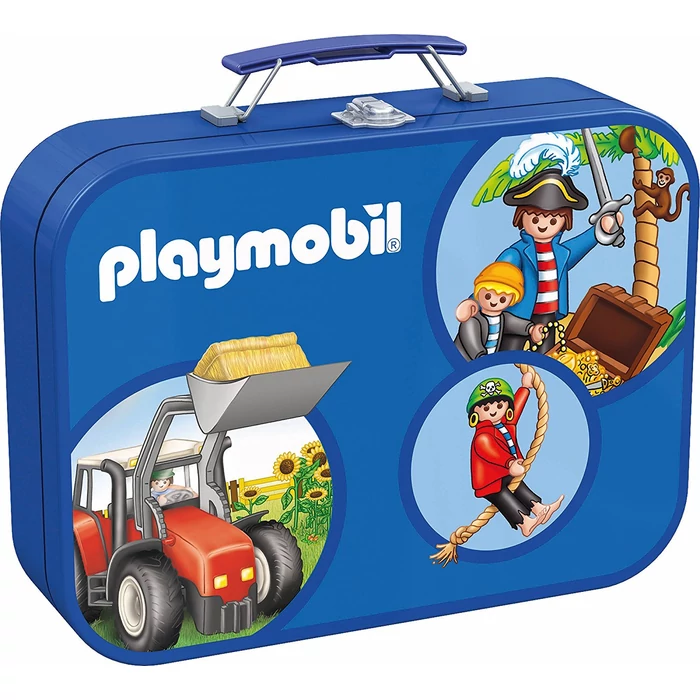 Schmidt 55599 - Playmobil Puzzle-Box - 2x60+2x100 db-os puzzle fém bőröndben