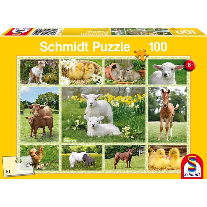 Schmidt 56194 - Baby Farm Animals - 100 db-os puzzle