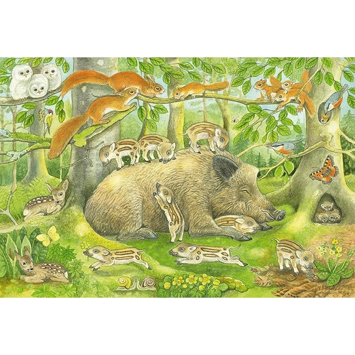 Schmidt 56222 - Animal Family - 3 x 48 db-os puzzle