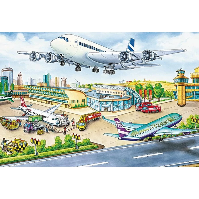 Schmidt 56508 - Verkehrsmittel Puzzle-Box - 2x26+2x48 db-os puzzle fém bőröndben