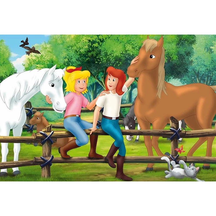 Schmidt 56509 - Bibi & Tina Puzzle-Box - 2x100+2x150 db-os puzzle fém bőröndben