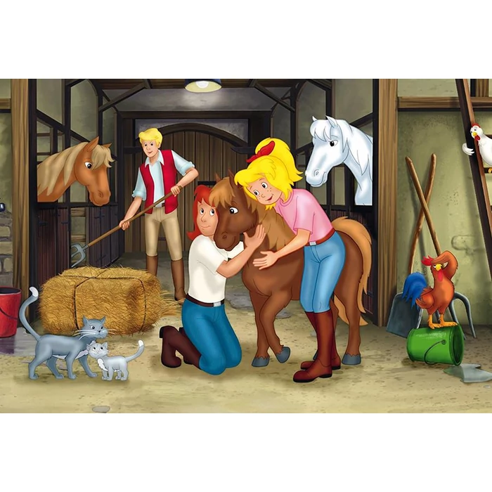 Schmidt 56509 - Bibi & Tina Puzzle-Box - 2x100+2x150 db-os puzzle fém bőröndben