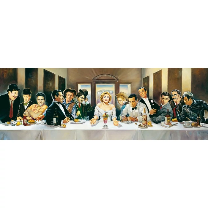 Schmidt 57291 - Panoráma puzzle - Dinner der Berühmten, Renato Casaro - 1000 db-os puzzle