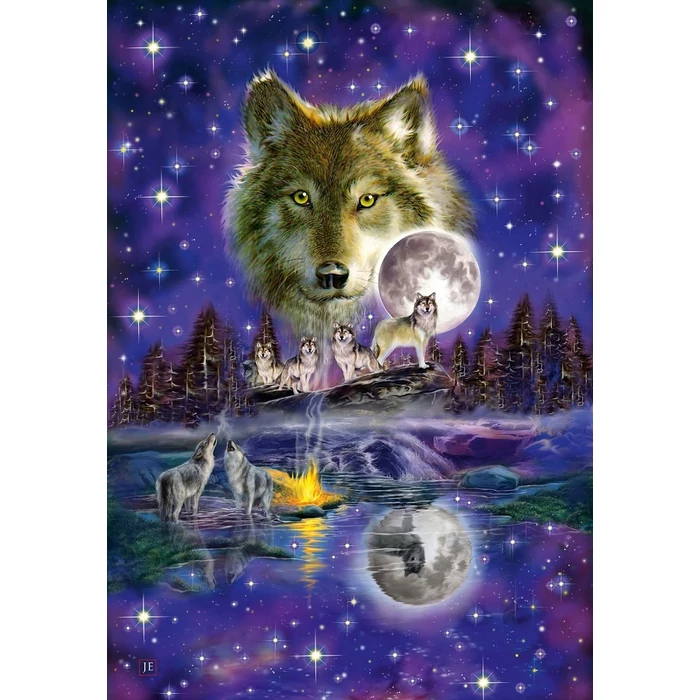 Schmidt 58233 - Wolf im Mondlicht - 1000 db-os puzzle