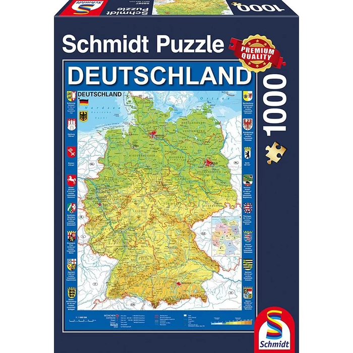 Schmidt 58287 - Map of Germany - 1000 db-os puzzle