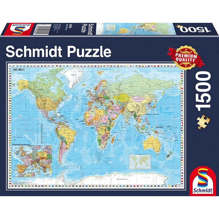 Schmidt 58289 - The World - 1500 db-os puzzle