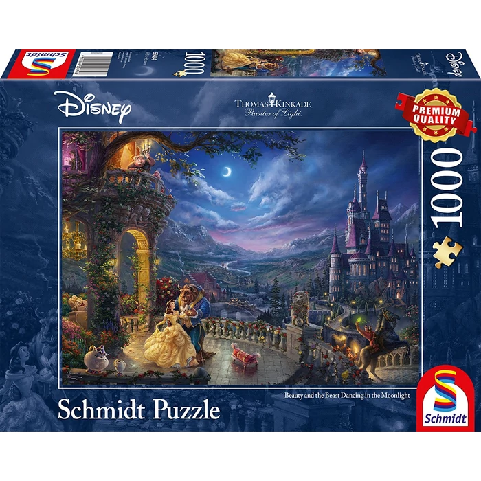 Schmidt 59484 - Disney - Beauty and the Beast - Dance in the Moonlight, Kinkade - 1000 db-os puzzle