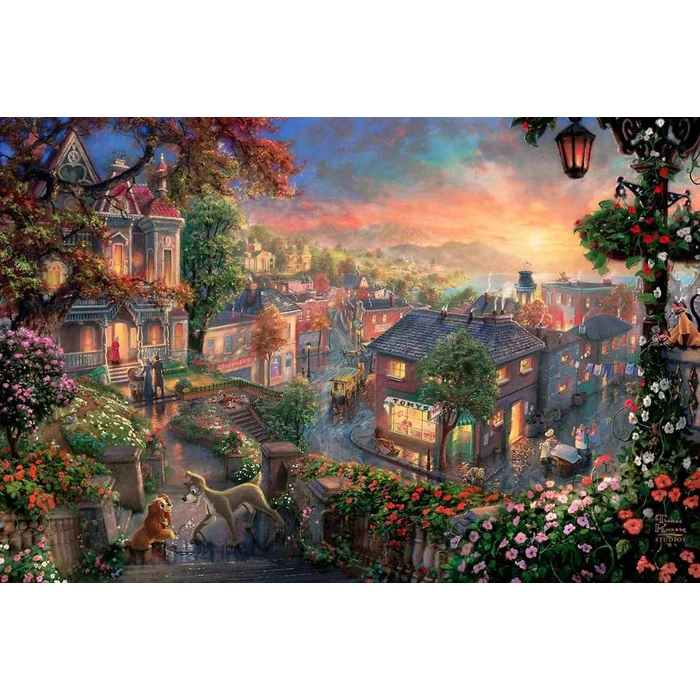 Schmidt 59490 - Disney - Lady and the Tramp, Thomas Kinkade - 1000 db-os puzzle