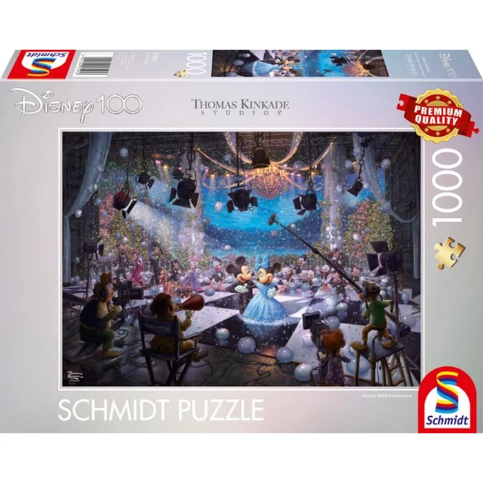 Schmidt 57595 - Disney - 100 éves évforduló ünneplése, Thomas Kinkade - 1000 db-os puzzle