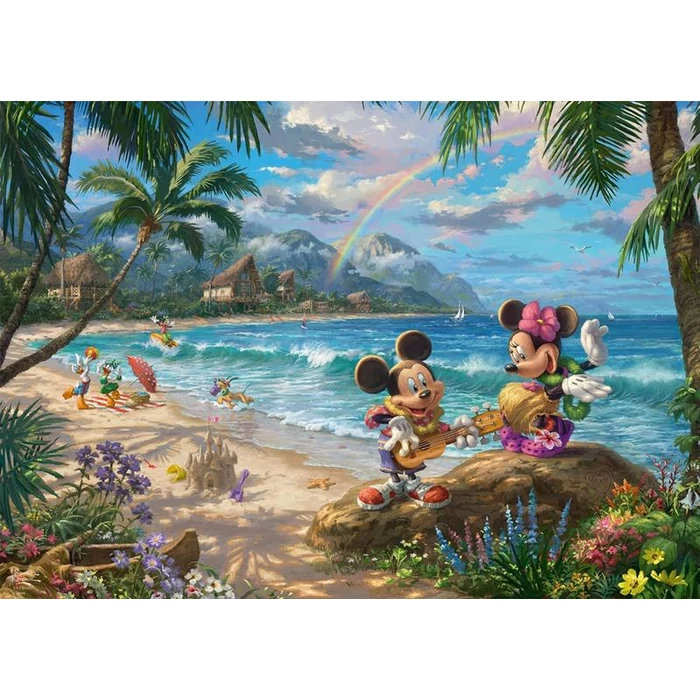 Schmidt 1000 db-os puzzle - Mickey and Minnie in Hawaii, Thomas Kinkade (57528)