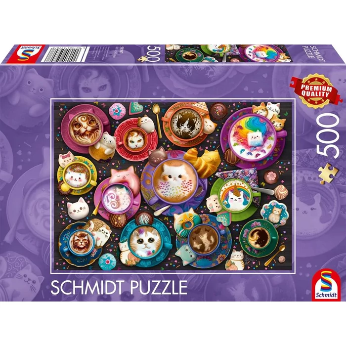 Schmidt 59707 - Coffee art kittens - 500 db-os puzzle