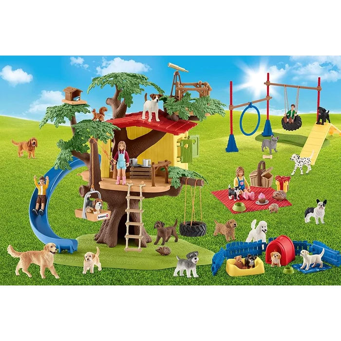 Schmidt 56403 - Farm World - Happy Dogs - 40 db-os Schleich puzzle figurával