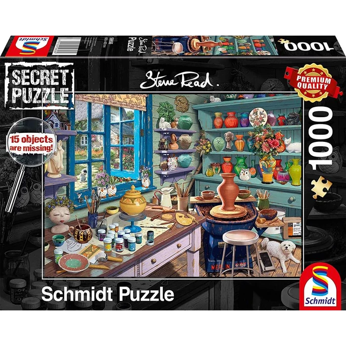 Schmidt 59656 - Artist studio - 1000 db-os Secret puzzle