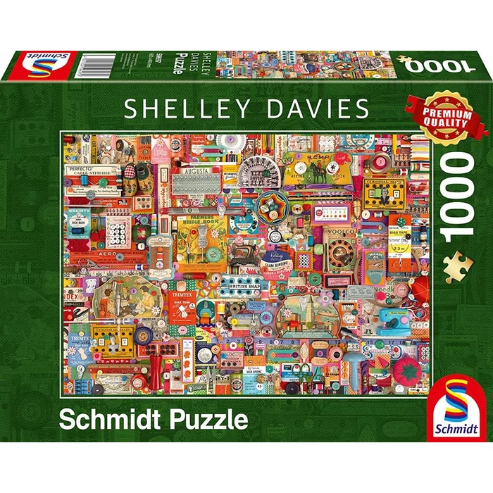 Schmidt 1000 db-os puzzle - Vintage haberdashery, Shelley Davies (59697)