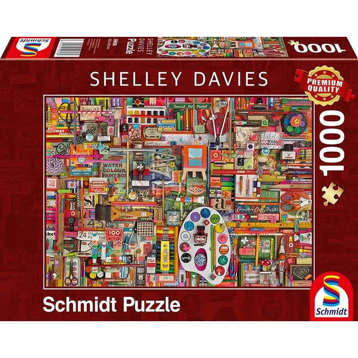 Schmidt 1000 db-os puzzle - Vintage Artist Materials, Shelley Davies (59698)