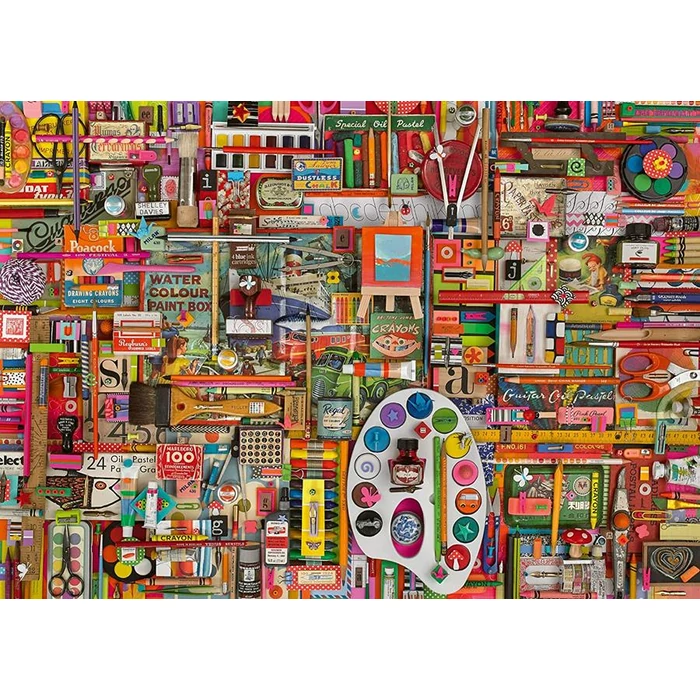 Schmidt 1000 db-os puzzle - Vintage Artist Materials, Shelley Davies (59698)