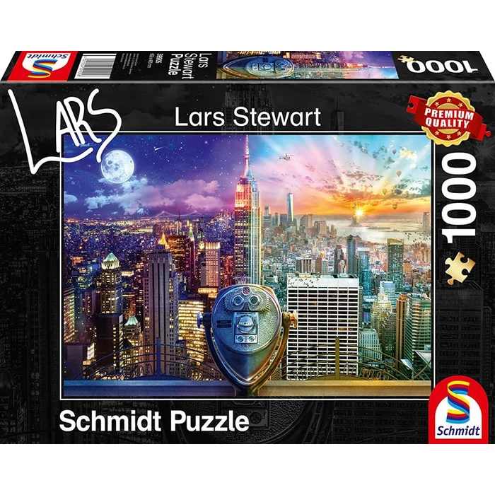 Schmidt 1000 db-os puzzle - Night and Day - New York, Lars Stewart (59905)