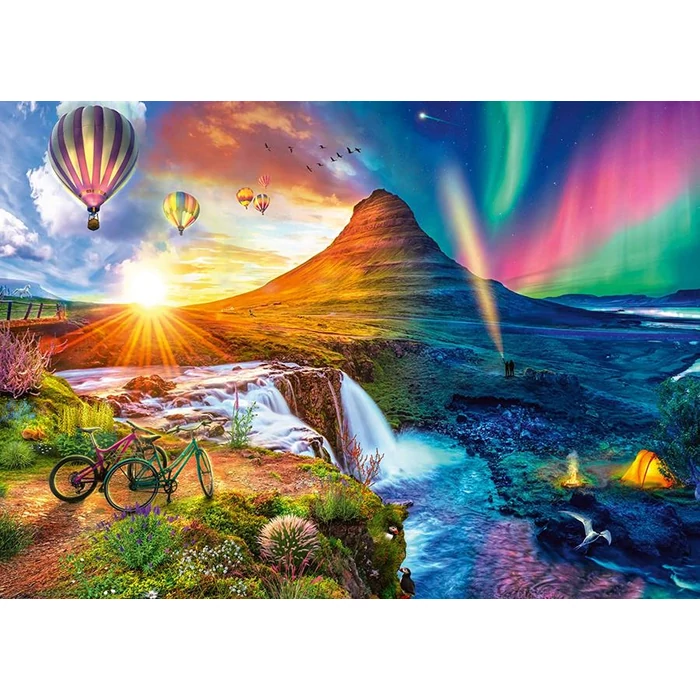 Schmidt 1000 db-os puzzle - Night and Day - Iceland, Lars Stewart (59908)