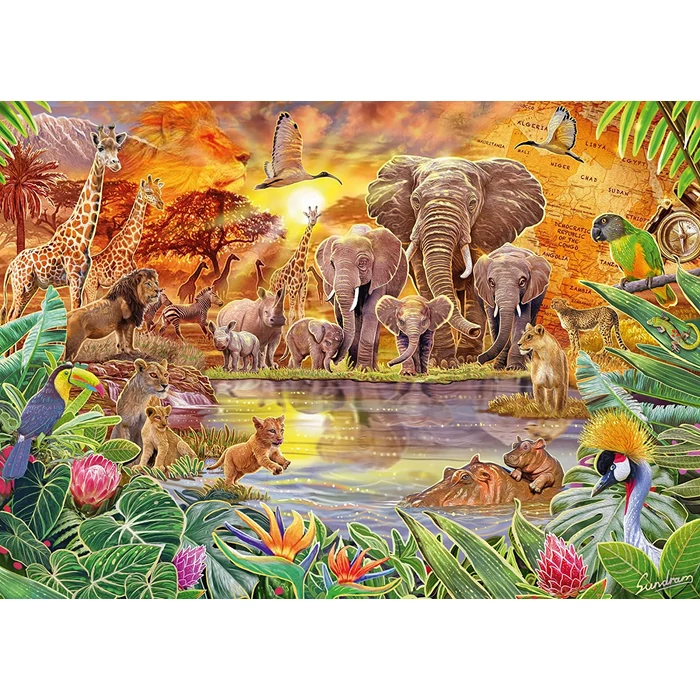 Schmidt 1000 db-os puzzle - African Wildlife (59982)