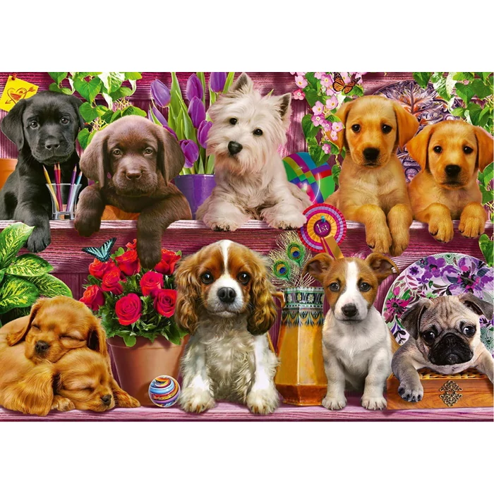 Schmidt 58973 - Dogs on a Shelf - 500 db-os puzzle