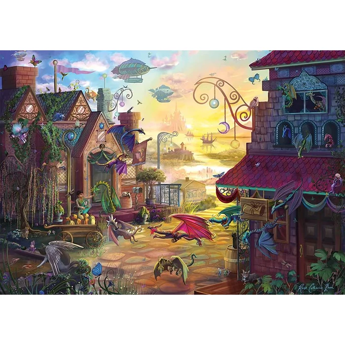 Schmidt 57584 - Dragon post, Rose Cat Khan - 1000 db-os puzzle