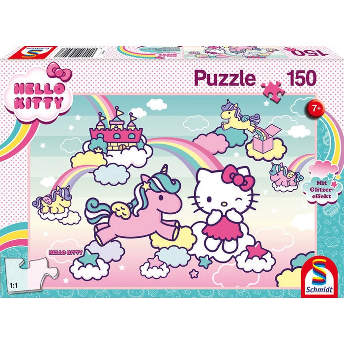Schmidt 150 db-os puzzle - Kitty’s unicorn, with glitter-effect (56408)