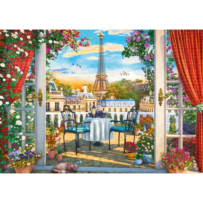 Schmidt 1000 db-os puzzle - A terrace in Paris (58976)