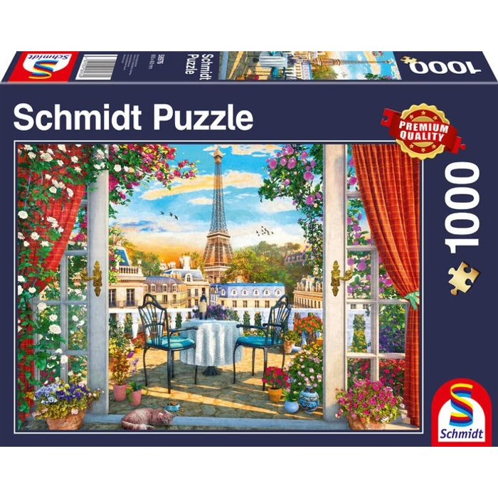 Schmidt 1000 db-os puzzle - A terrace in Paris (58976)