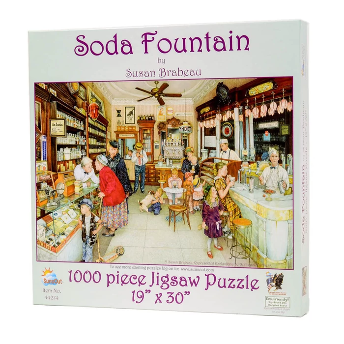 SunsOut 44274 - Soda Fountain - Susan Brabeau - 1000 db-os puzzle
