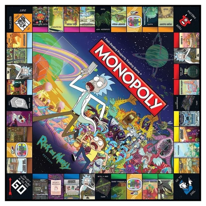 Hasbro - Monopoly Rick and Morty társasjáték 