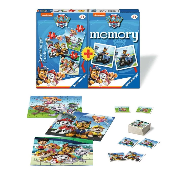 Ravensburger 20823 - Mancs őrjárat - 4 az 1-ben puzzle és memóriajáték (25, 36, 49 db-os)
