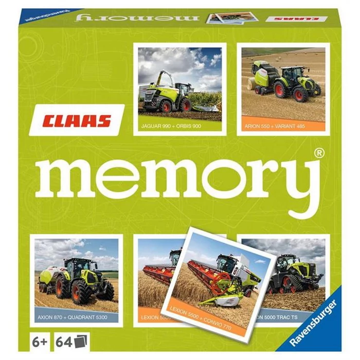 Ravensburger 20882 - Claas - Mezőgazdasági gépek memóriajáték