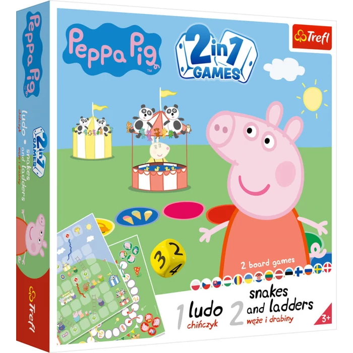 Trefl 02067 - 2 az 1-ben Társasjáték - Peppa Malac