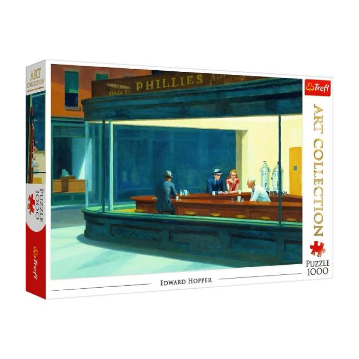 Trefl 1000 db-os puzzle - Éjjeli baglyok - Edward Hopper (10747)
