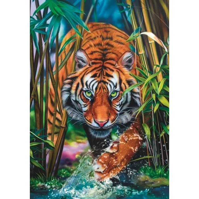 Trefl 10528 - Vadászó tigris - 1000 db-os puzzle