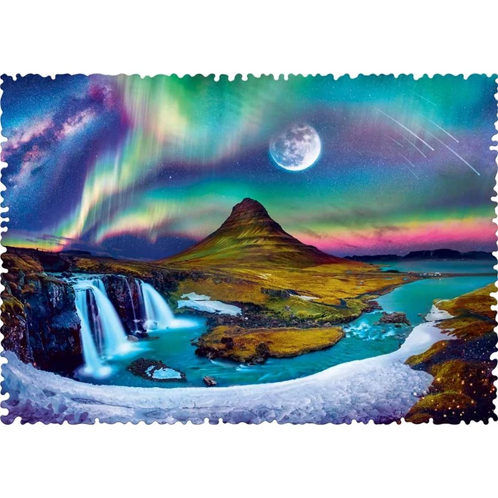 Trefl 11114 - Crazy Shapes - Sarki fény Izlandon - 600 db-os puzzle