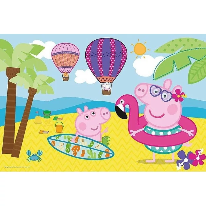 Trefl 14293 - Peppa malac - Nyaralás - 24 db-os Maxi puzzle - Puzzle 16 ...