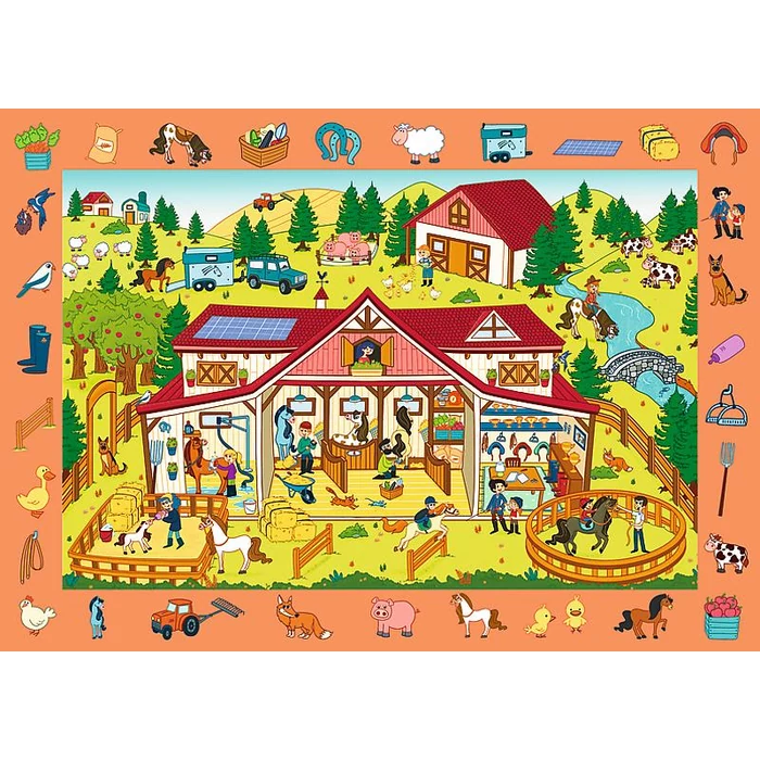 Trefl 15535 - Keresd a képet - A farmon - 70 db-os puzzle