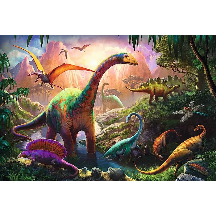 Trefl 16277 - Dínók földje - 100 db-os puzzle