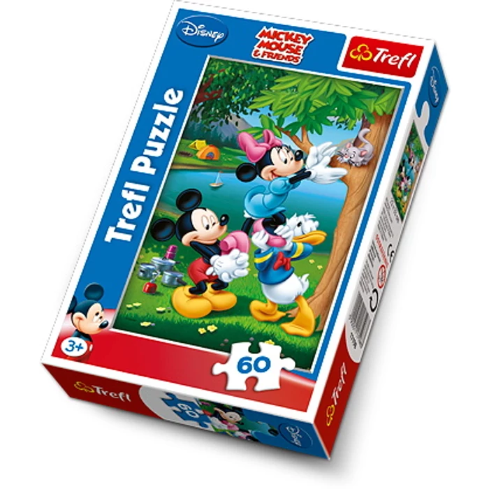 Trefl 17198 - Minnie egér cicát ment - 60 db-os puzzle