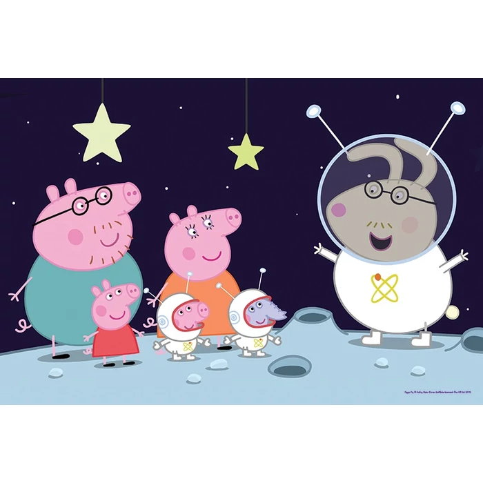 Trefl 17262 - Peppa malac - Utazás a Holdra - 60 db-os puzzle