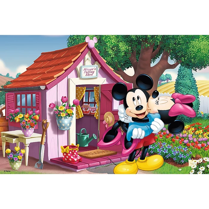 Trefl 17285 - Mickey és Minnie a kertben - 60 db-os puzzle