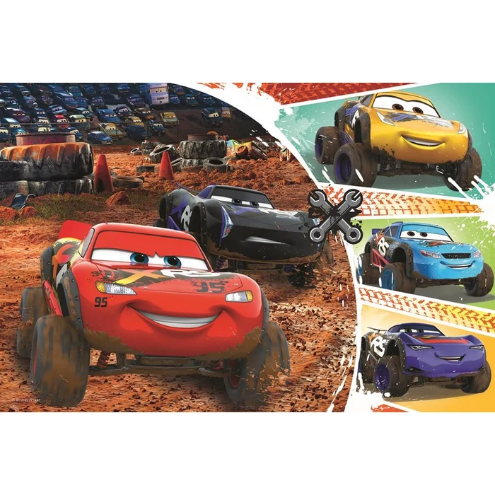 Trefl 17327 - Verdák 3 - Villám McQueen és barátai - 60 db-os puzzle