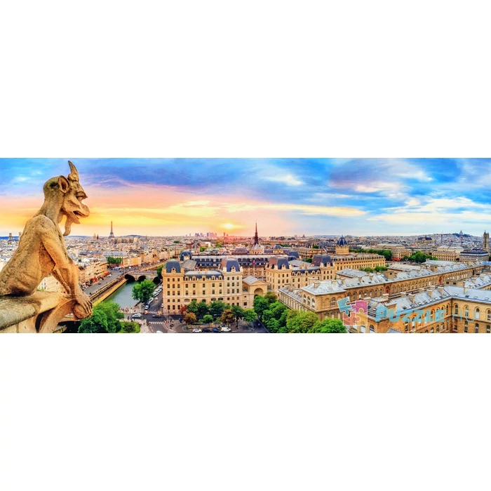 Trefl 29029 - Panoráma puzzle - Párizsi látkép - 1000 db-os puzzle