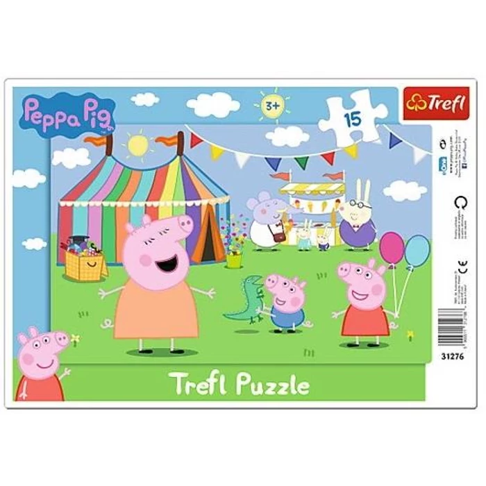 Trefl 31276 - Peppa malac a vásárban - 15 db-os keretes puzzle