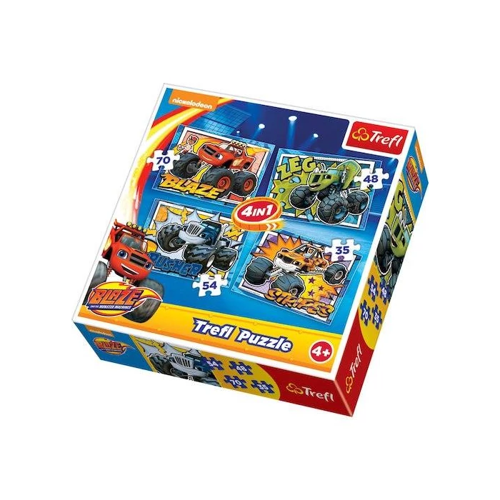 Trefl 34267 - Láng és a szuperverdák - 4 az 1-ben (35, 48, 54, 70 db-os) puzzle