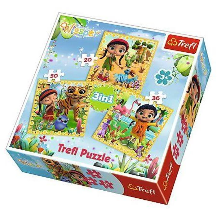 Trefl 34834 - Wissper - 3 az 1-ben (20, 36, 50 db-os) puzzle