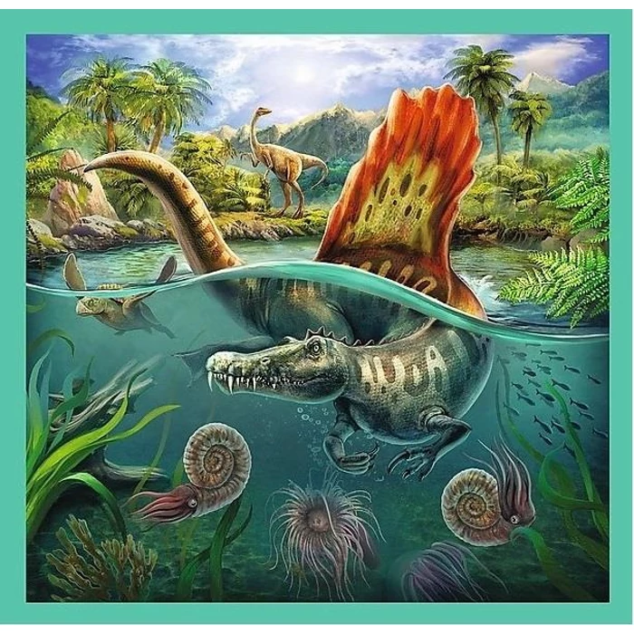 Trefl 34837 - Dinoszauruszok - 3 az 1-ben (20, 36, 50 db-os) puzzle
